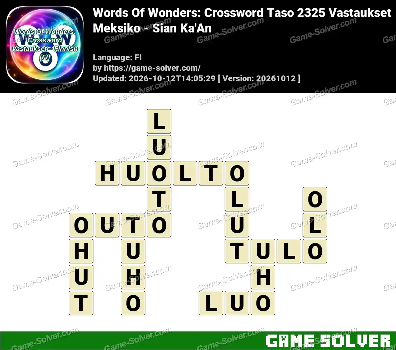 Words Of Wonders: Crossword Taso 2325 Vastaukset – Meksiko – Sian Ka’An